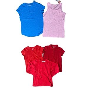 Lot of 5 Girl’s Large 10/12 Tops Bundle Cat & Jack/ Lolly Wolly Doodle